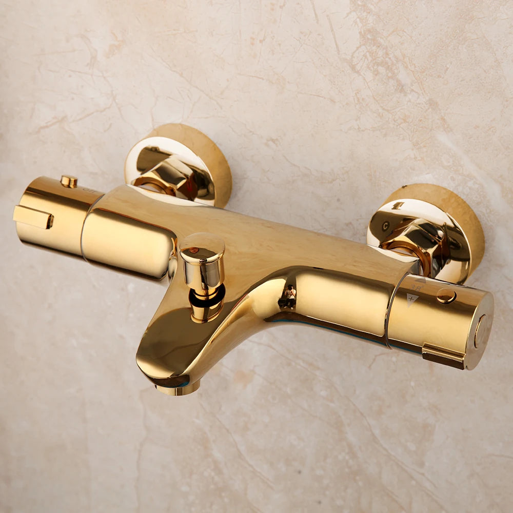Kemaidi Golden Bathtub Faucets Thermostatic Mixer Faucet Constant
