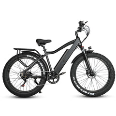 CMACEWHEEL J26 Bicicleta eléctrica de montaña con neumáticos anchos de 26" Motor de 750W Batería de 48V 17Ah