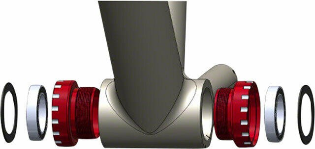 Wheels Manufacturing Shimano Road Bottom Bracket with ABEC-3 Bearings Gray 2