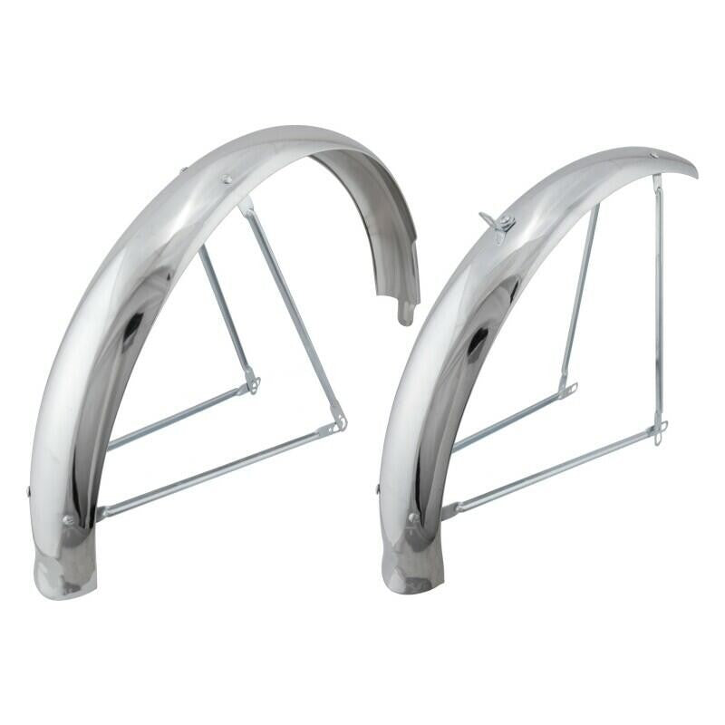 Wald Products Flared Chrome Fenders Wald #972-24 Ballon Flared Cp 1