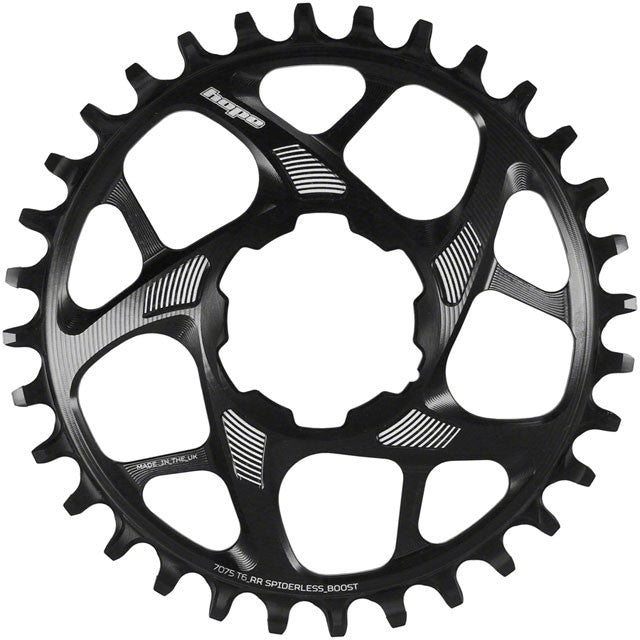 Hope Spiderless Retainer Chainring - 34t, Boost, Hope Direct Mount, R22, Black 1