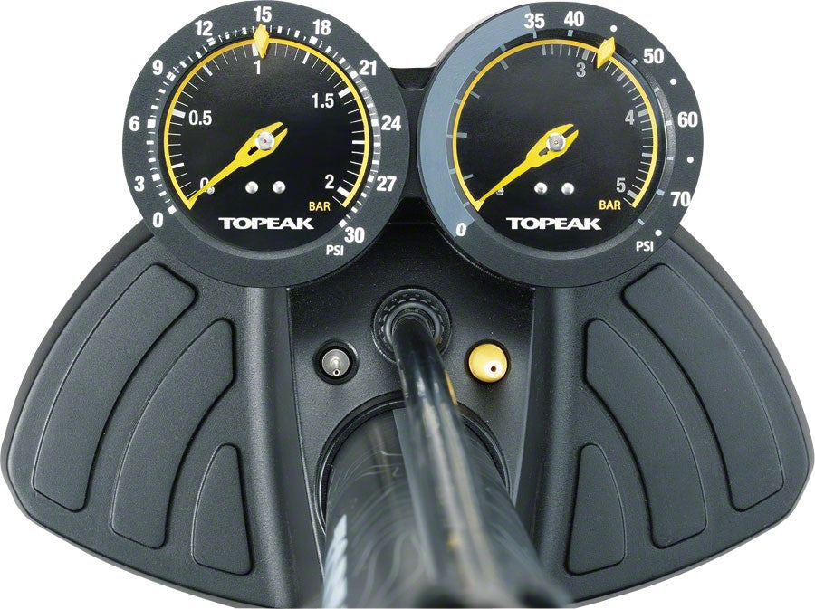 Topeak JoeBlow Dualie Floor Pump for Fat and Mountain Bike Tires, Black 2