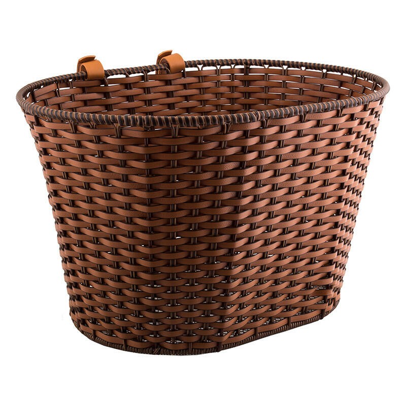Sunlite Deluxe Rattan Basket Basket Sunlt Ft Rattan Strp Std Brn W/straps 1