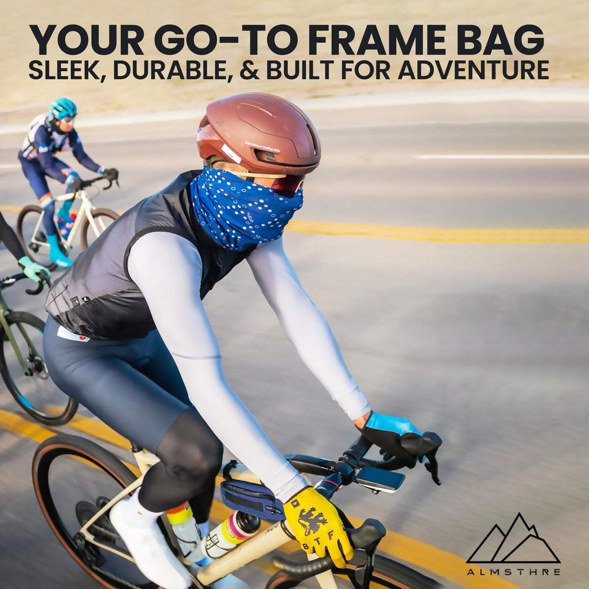 ALMSTHRE Compact Bike Frame Bag, Weather-Resistant, Cosmic Blue 5