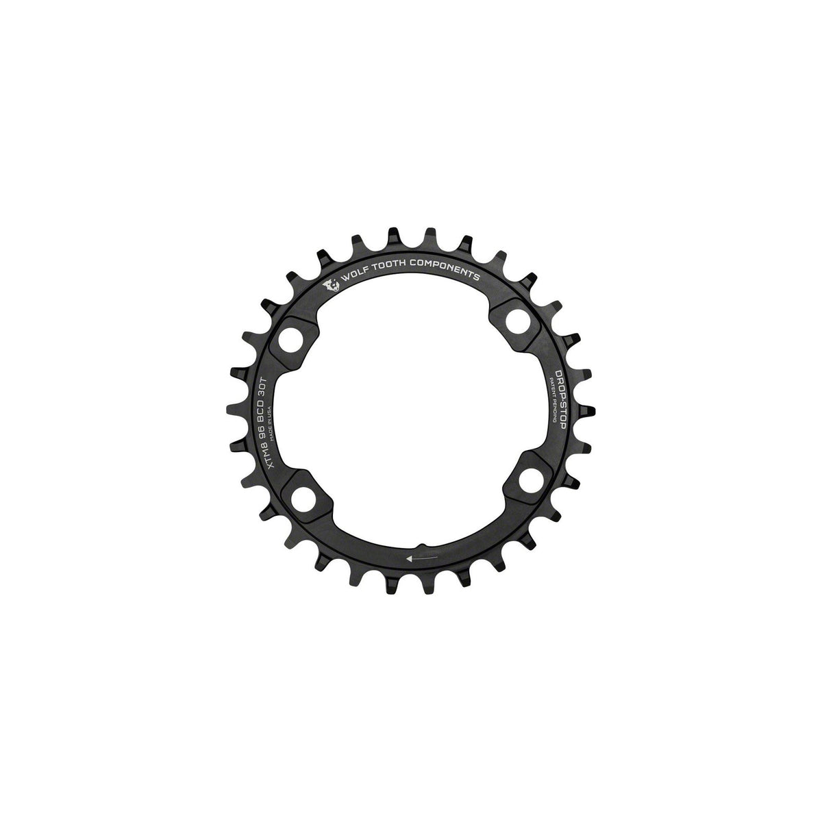 Wolf Tooth Components Drop-Stop 32t Chainring 96mm Asymmetric BCD XT 8000 Black 1