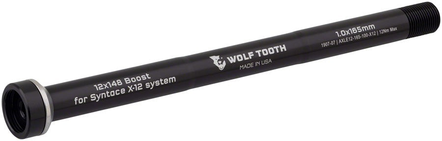 Wolf Tooth Rear Thru Axle 1.0 x 165mm for X12 Boost 12 x 148mm 1
