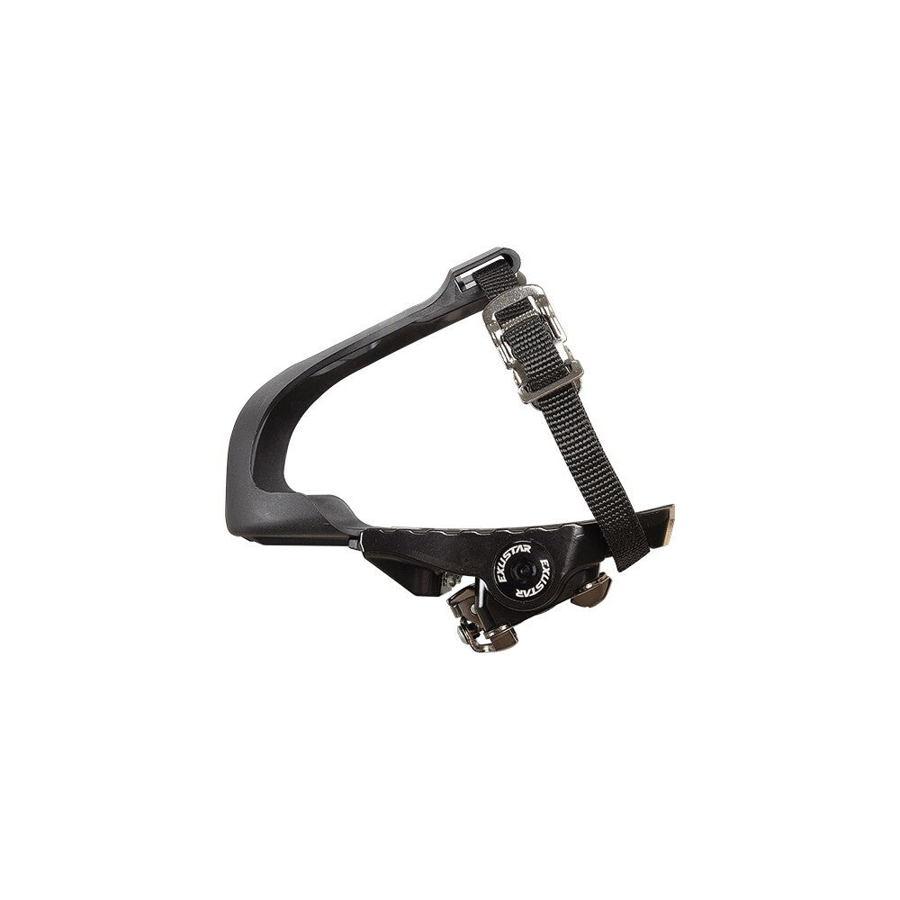 Exustar PS816-C8 Indoor Training Pedals Black - Clipless compatible + Toe Clips 3