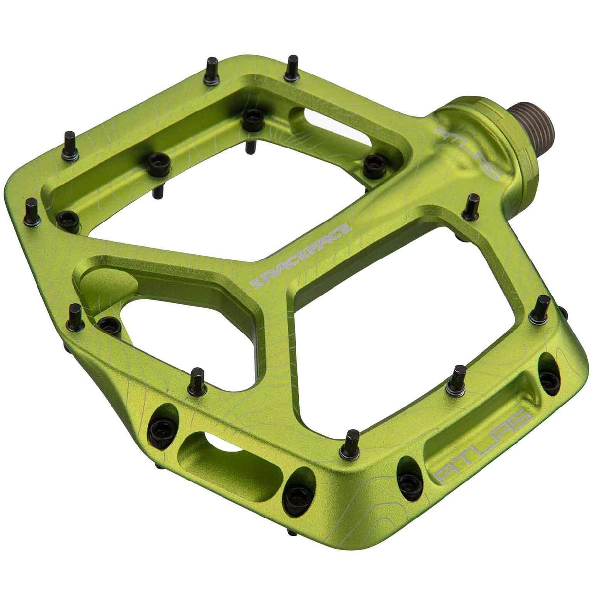 Race Face Atlas Platform Pedals Green Pair 9/16" Spindle 1