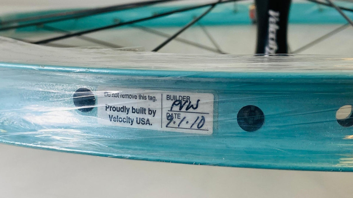 Velocity BLUNT 650b Single Speed MTB Disc Wheelset 32h 100/135 - Celeste 9