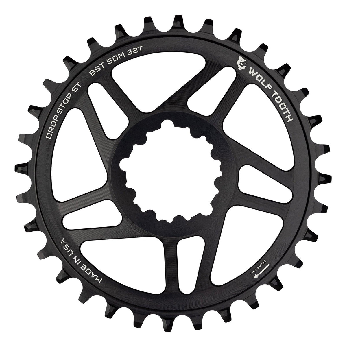 Wolf Tooth Direct Mount for SRAM BB30 Short Spindle Cranks - 32T Drop-Stop B 9