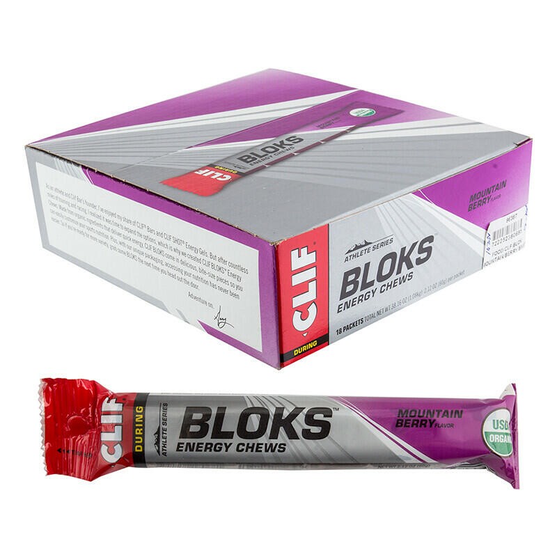 Clif Bar Shot Bloks Energy Chews Mountain Berry Box of 18 1