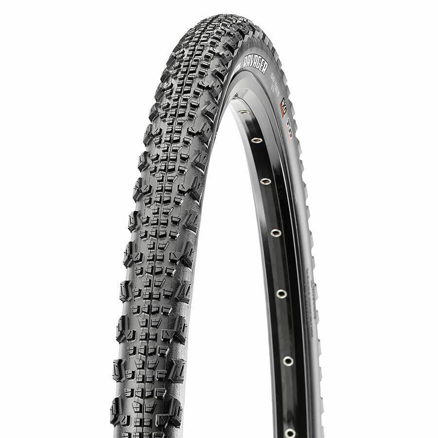 Maxxis Ravager Gravel Tire 700x40C Folding Tubeless Ready Dual EXO 60TPI Tanwall 1