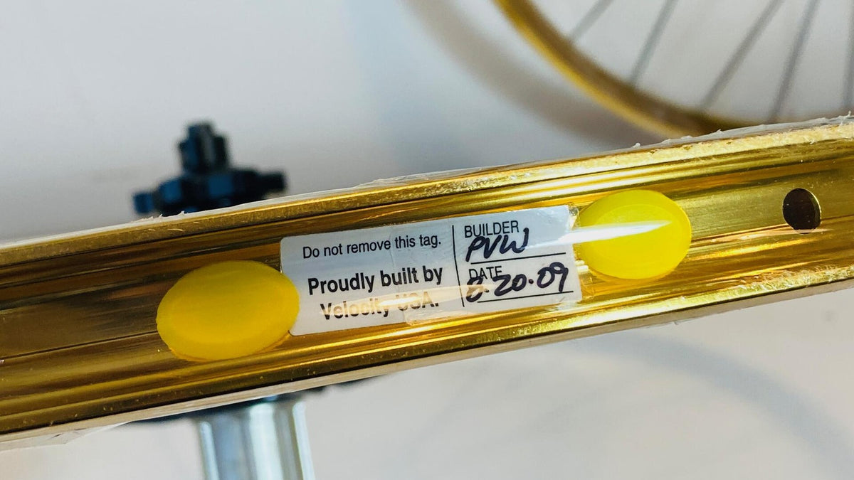 Velocity VXC 26" MTB Disc Wheelset 32h 6-Bolt 8-10 Speed 100/135 - Gold/Black 8