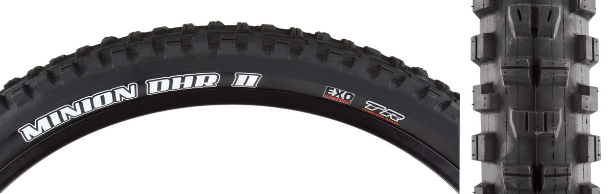 Maxxis Minion DHR II Tire - 26 x 2.3, Tubeless, Folding, Black, Dual, EXO 1