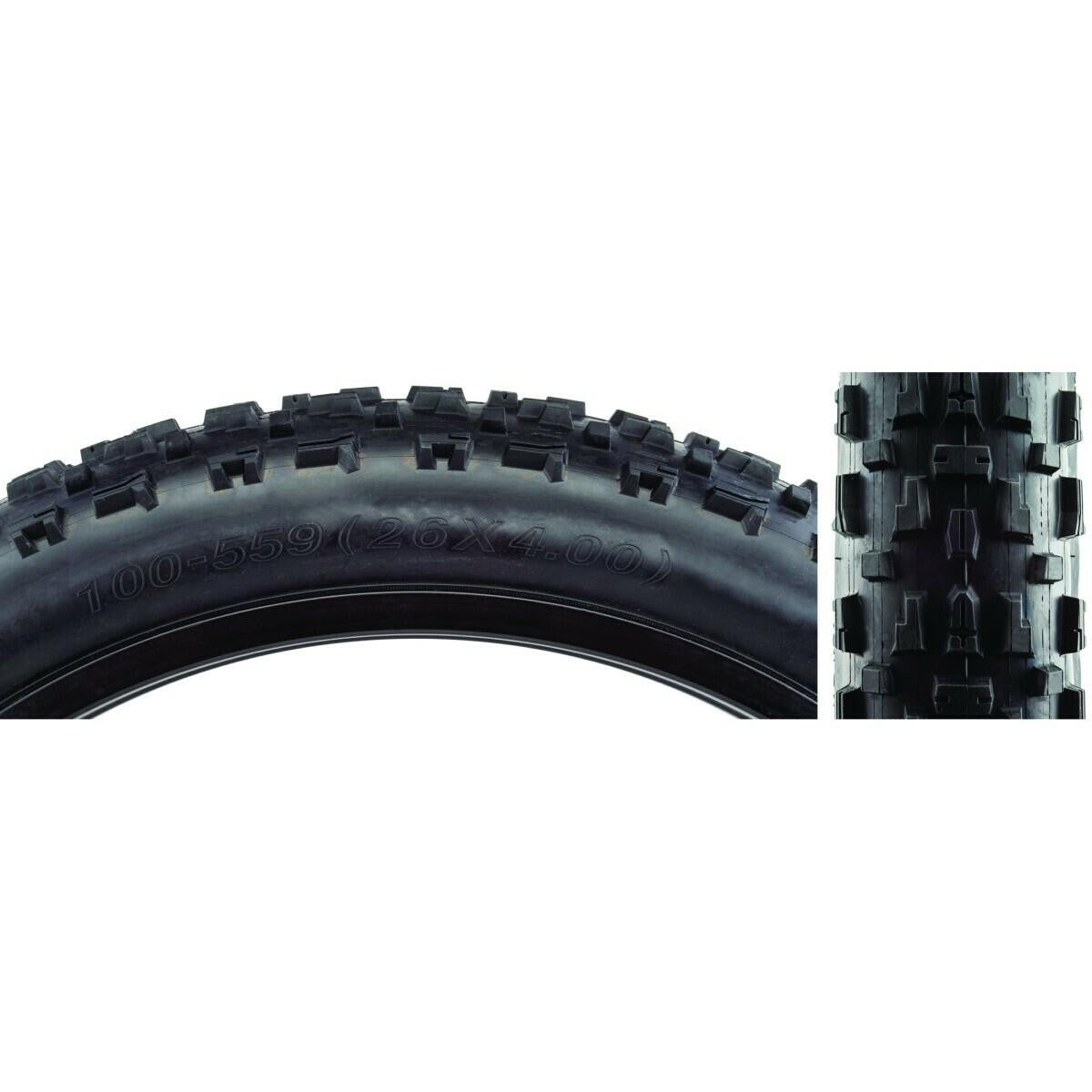 CST Toboggan Fat Tire 26x4.0" Wire Black Non-Studded 60TPI eBike 26" 1