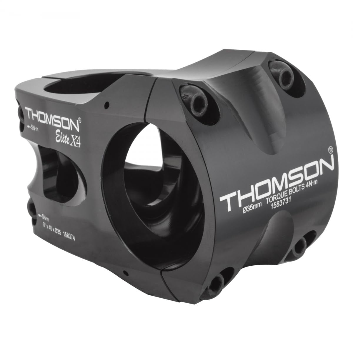 Thomson Elite X4 Mountain Stem 35mm Clamp x 40mm Length x 1-1/8" Aluminum Black 1