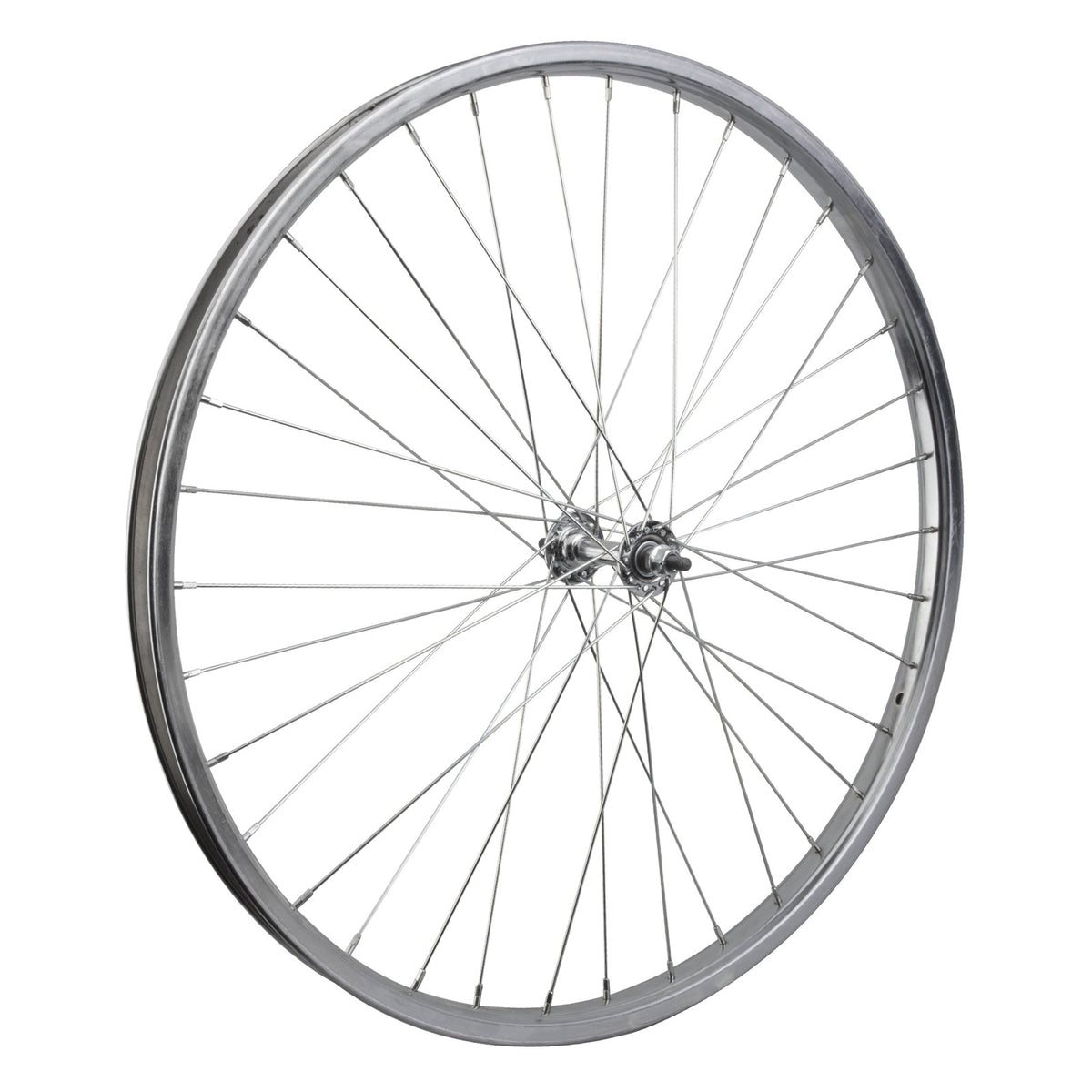 Wheel Master Bicycle 26" (1.75") Cruiser Front Wheel 5/16" Bolt On Silver 1