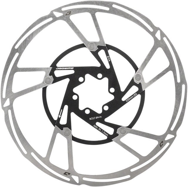 Jagwire Pro LR2 Disc Brake Rotor - 220mm, 6-Bolt, Silver/Black 2