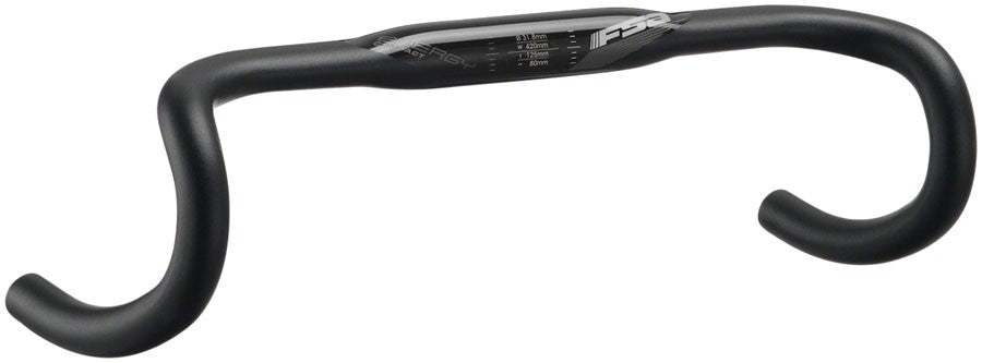FSA Energy Compact SCR Handlebar - 31.8 Clamp, 40cm, Black 1