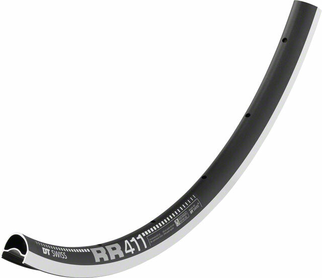 DT Swiss RR 411 700c Tubeless-Ready Asymmetric Road Rim 32h Black includes 1