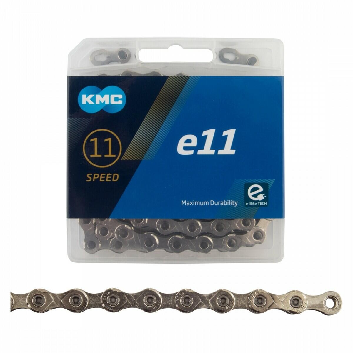 KMC e11 E-Bike Chain 11 Speed 126 Links Silver 1