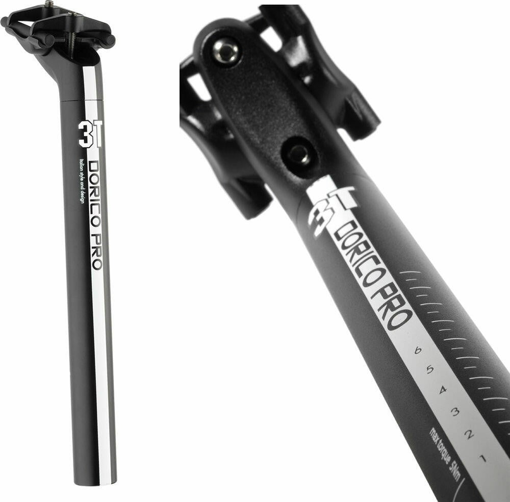 3T Dorico Pro Seatpost 31.6 x 280mm Alloy BLACK Road Race MTB Cross 1