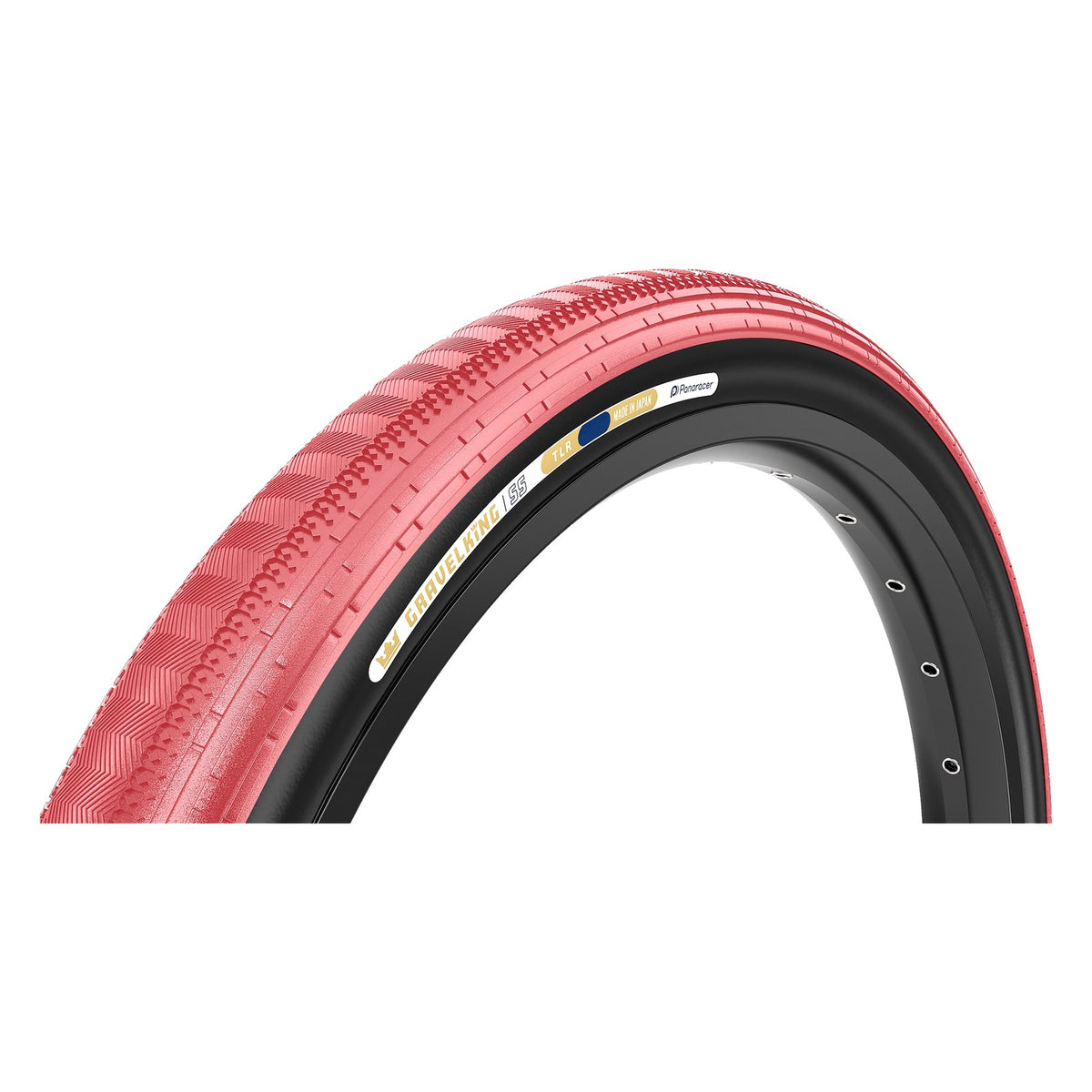 Panaracer GravelKing SS TLR Tire 700x45c Tubeless Ready Fold Sakura Pink/Black 1
