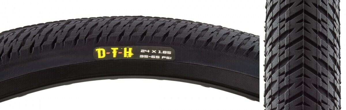 Maxxis DTH 24" BMX Tire 24x1.75 Black Wire 120TPI DC/SW Dual Compound SilkWorm 1