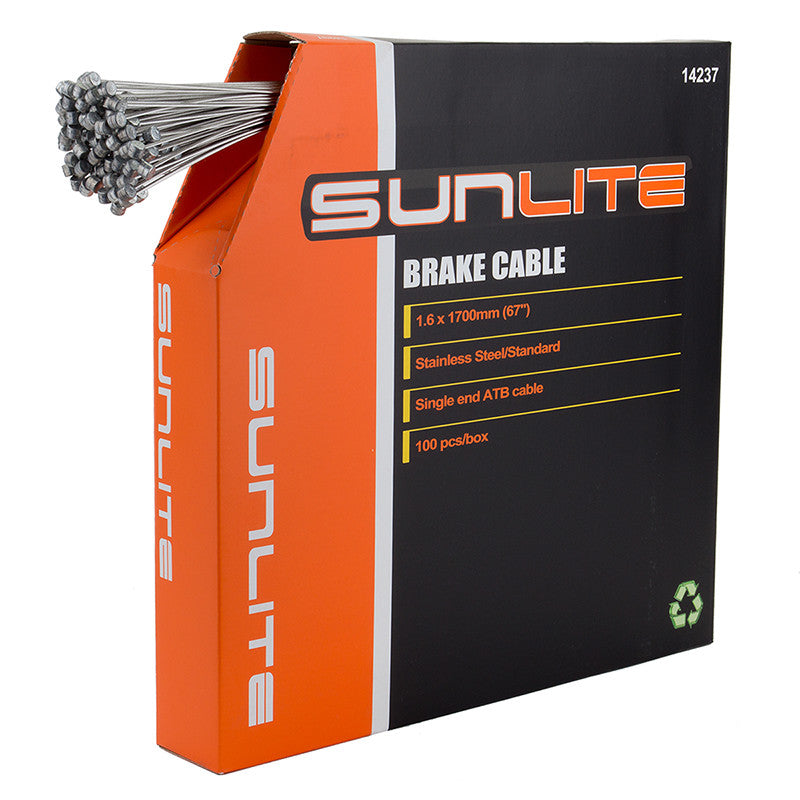 Sunlite Brake Cables Cable Brake Sunlt 1.6x1700 Ss Atb Bxof100 1