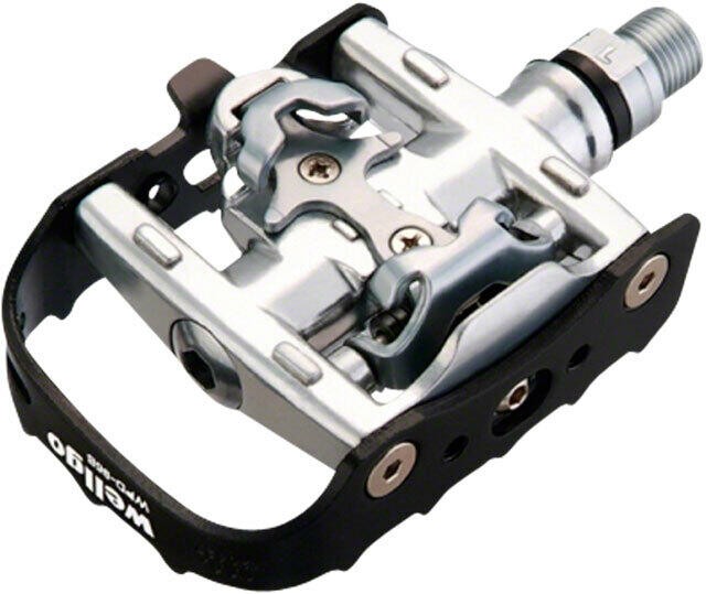 Wellgo WPD-95B Clipless/Clip Pedals Black/Silver 1