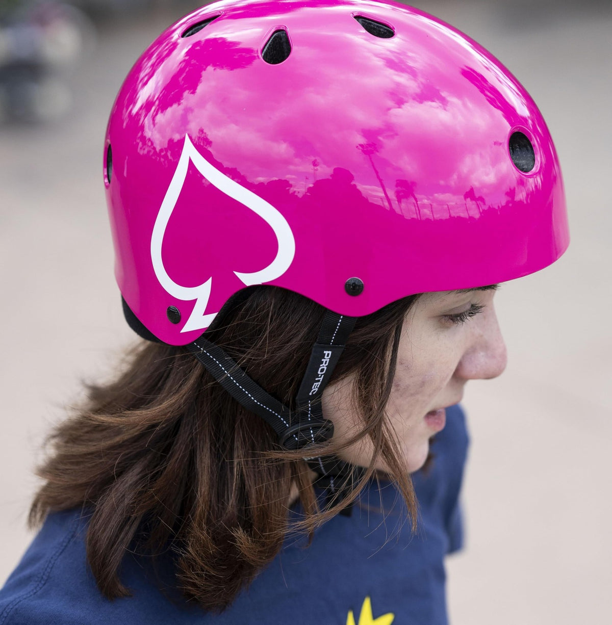 PRO-TEC LOW PRO CERTIFIED HELMET GLOSS PINK SM/MD 7