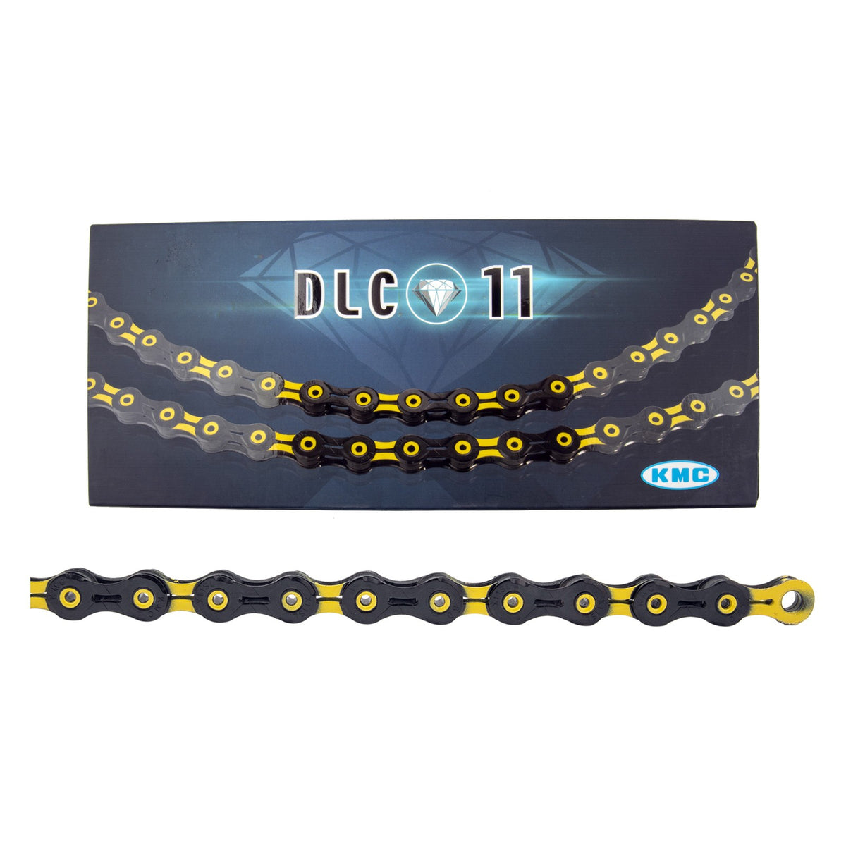 KMC X11SL Super Light Chain - 11-Speed, 116 Links, Black/Yellow 1