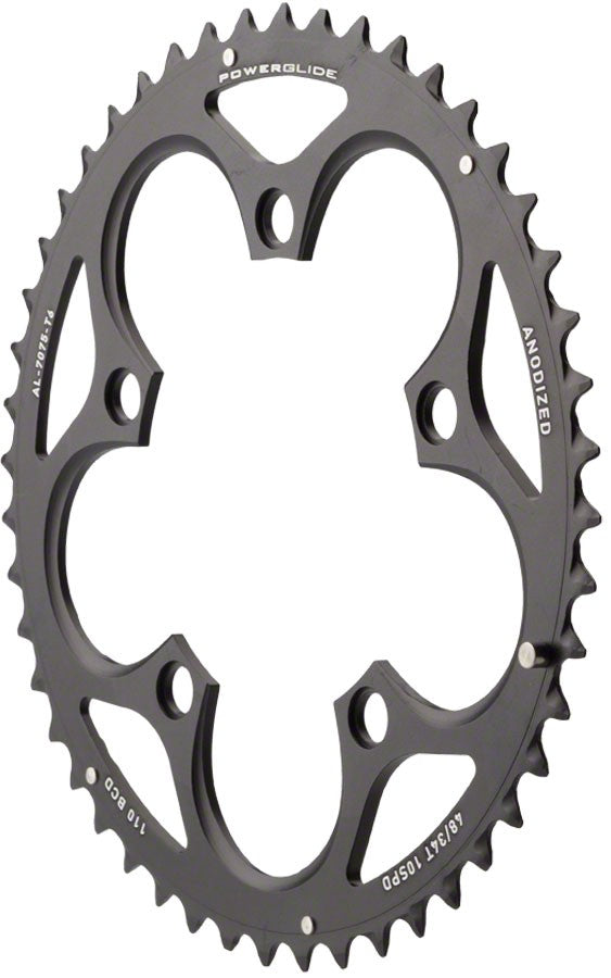 SRAM 48T 110 BCD 10-Speed Aluminum Black Chainring Outer Road MTB 1