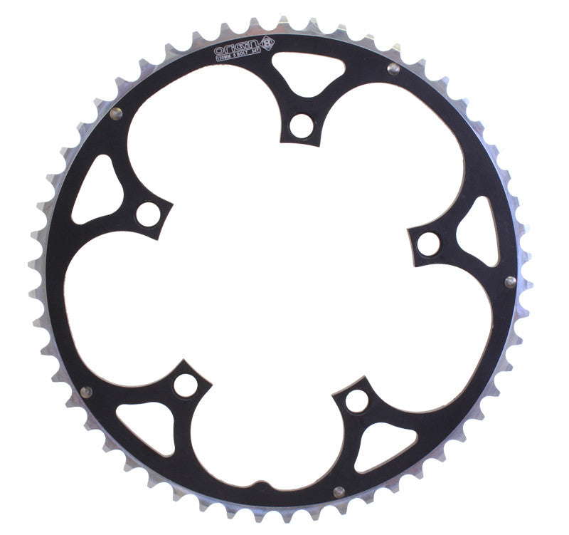 Origin-8 Alloy Ramped Chainrings Chainring Or8 130mm 54t Ramped Bk/sl 1