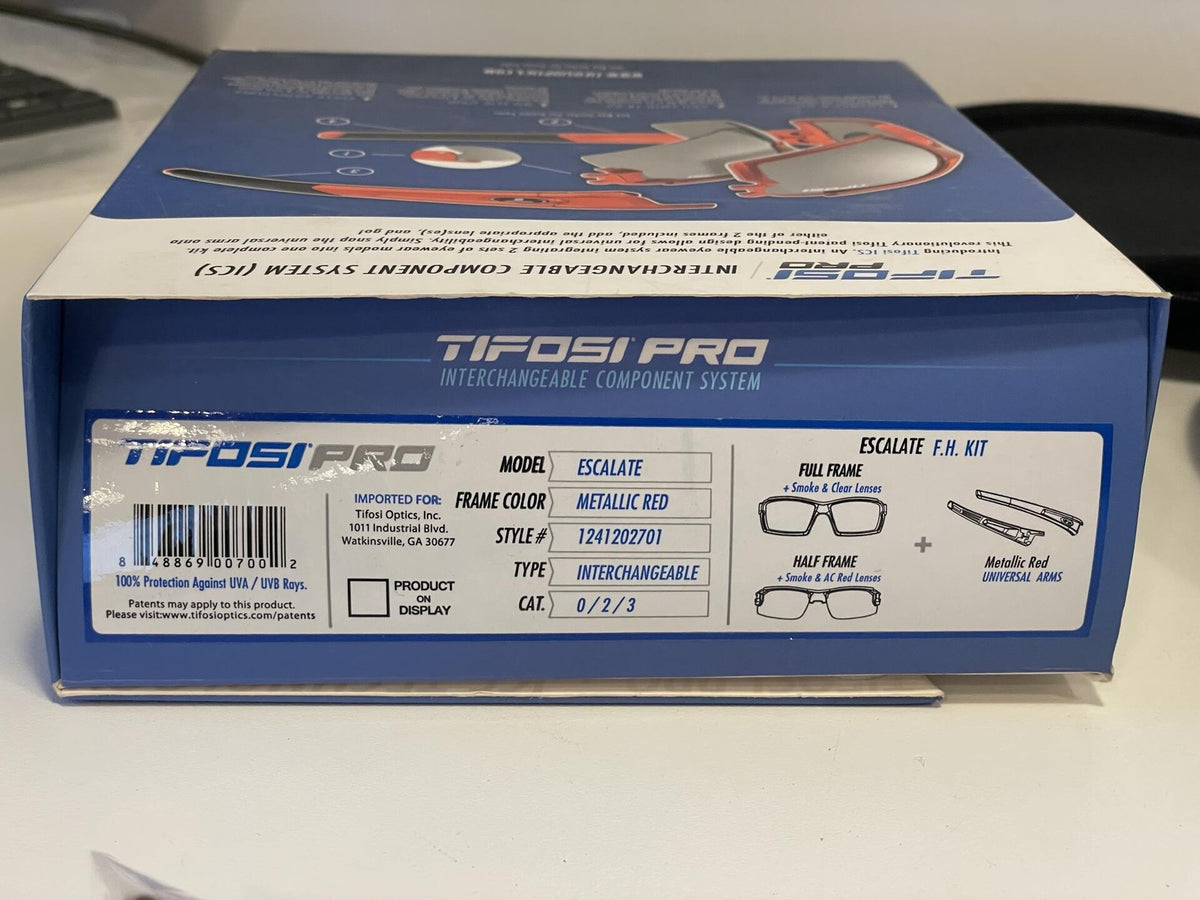 Tifosi Pro F.H. Kit Escalate Sunglasses - Metallic Red - Interchangeable Lenses 9
