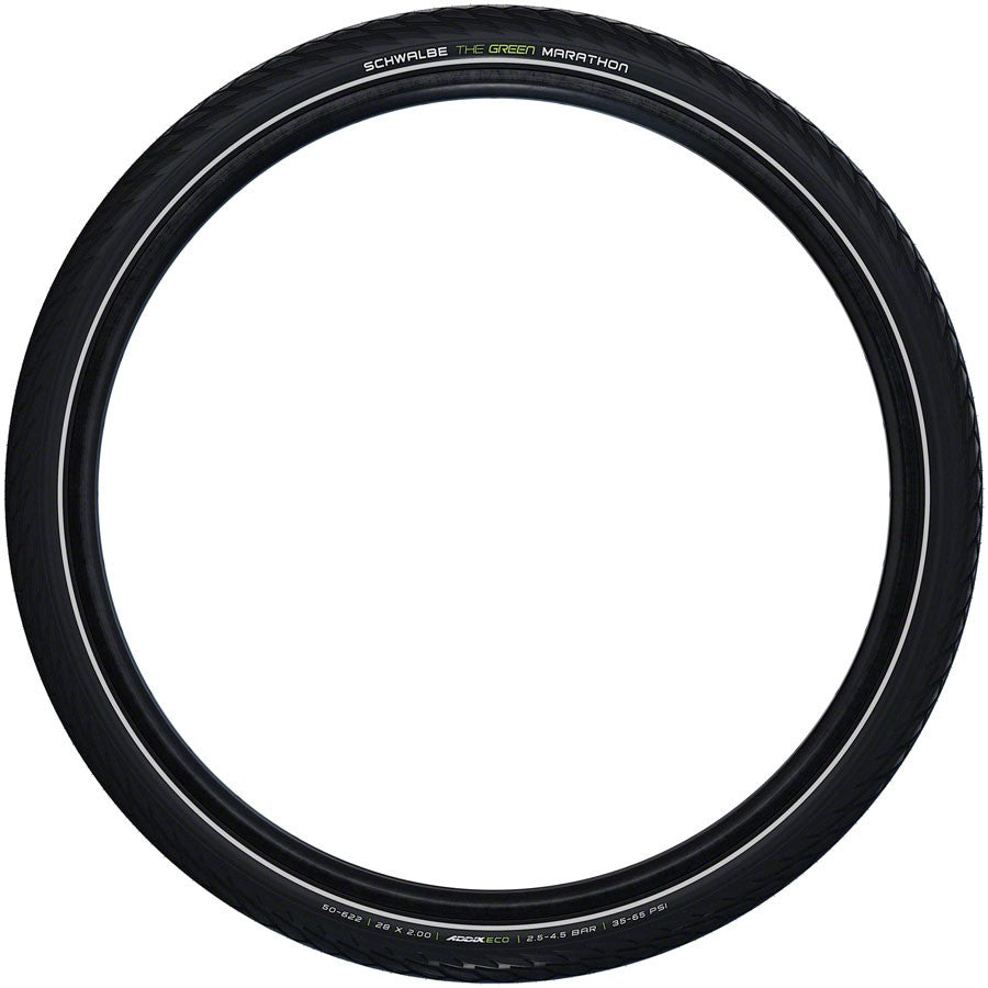 Schwalbe Green Marathon Tire - 26 x 1.50, Clincher, Wire, Black/Reflective, 3