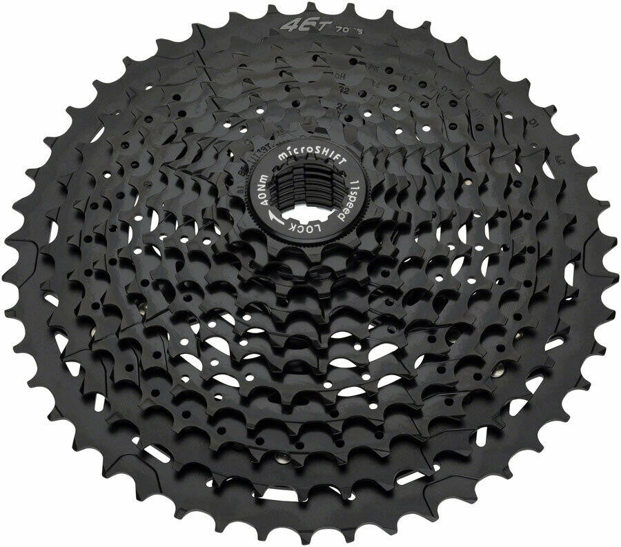 microSHIFT H11 Wide Range 11 Speed Cassette 11-42T Black ED Coated MTB Gravel CX 1