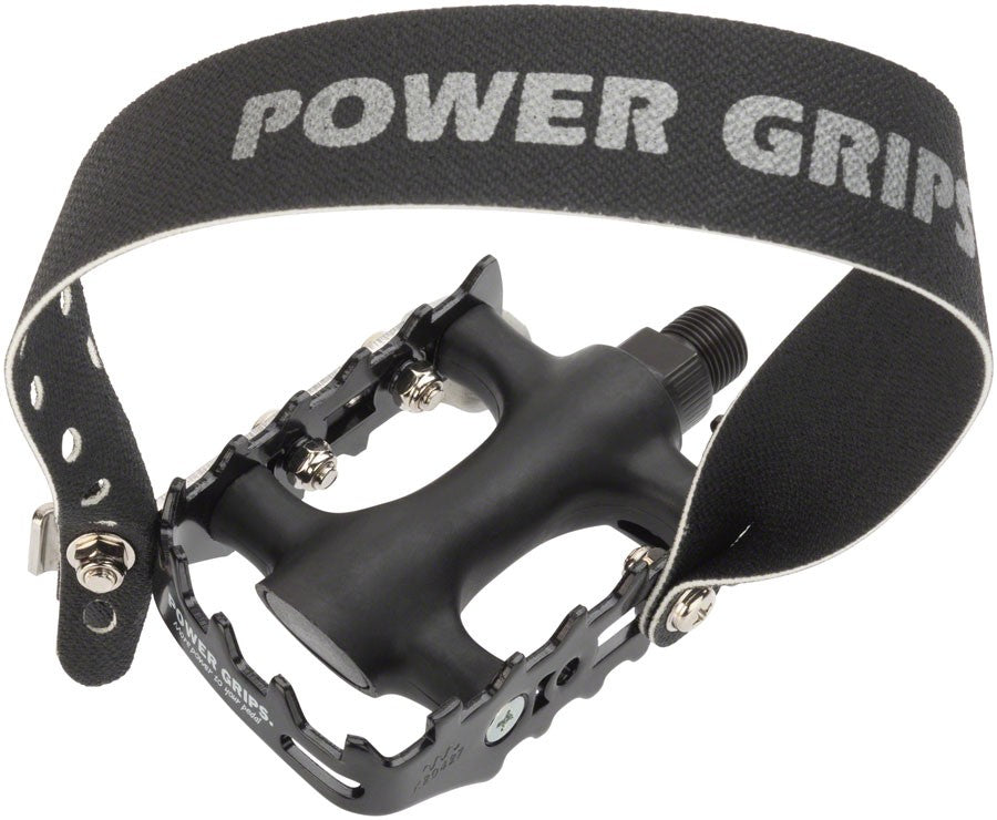 Power Grips Sport Pedal Kit - Plastic, 9/16", Black, XL 1