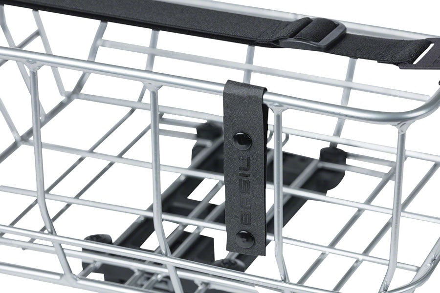 Basil Portland Rear Basket - MIK Mount, Aluminum, Silver 4