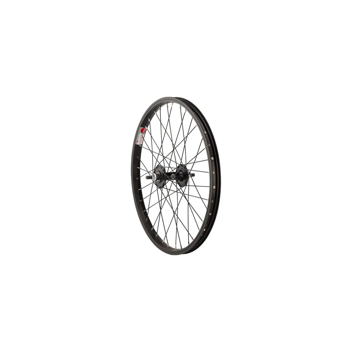 Sta-Tru Front Wheel 20" x 1.5" Solid Axle, 36 Spokes, Includes Axle Nuts, Black 1