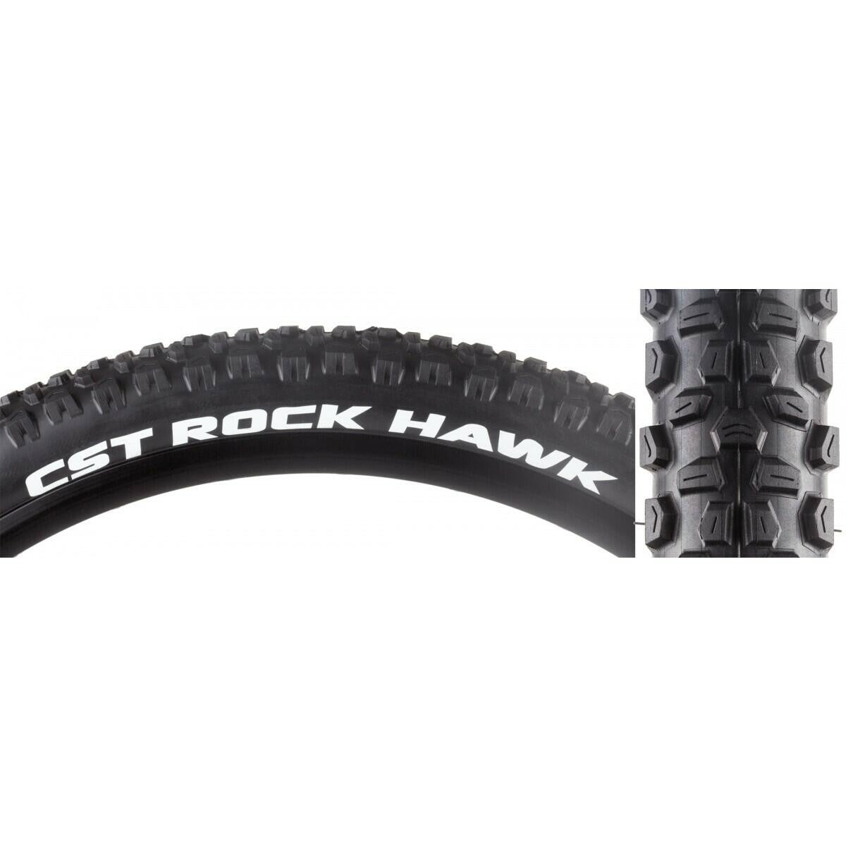 2 Pack: CST Premium Rock Hawk Tire 26x2.25 Black Steel Bead Mountain 26" Pair 2