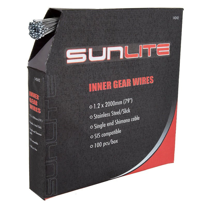 Sunlite Shift Cables Cable Gear Sunlt 1.2x2000 Ss Slk Sis Bxof100 1