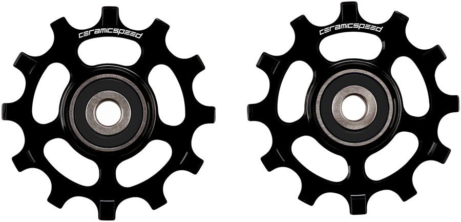 CeramicSpeed Pulley Wheels for SRAM AXS Road 12-Speed - 12 Tooth, Alloy, Black 1
