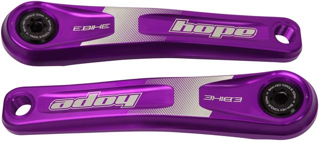 Hope Ebike Crank Arm Set - 165mm, ISIS, Standard Offset, Purple 1