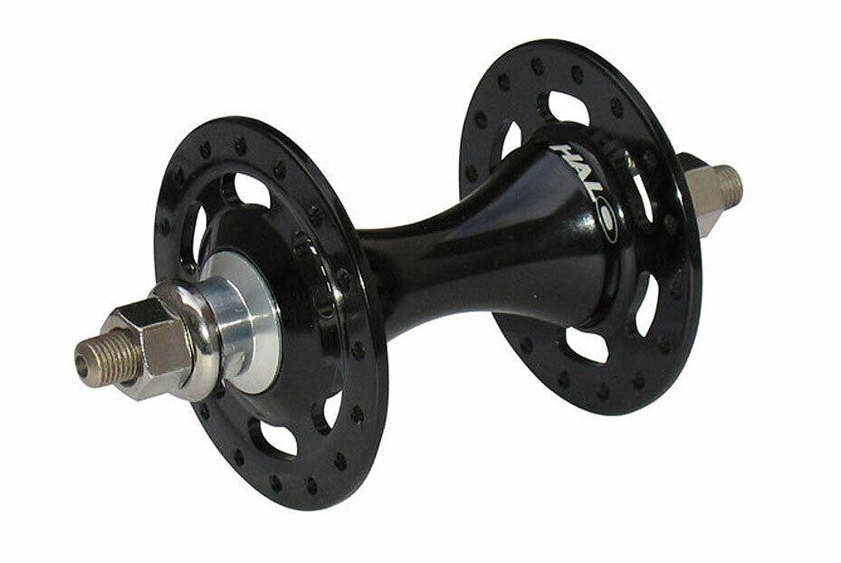 Halo Alloy High Flange Track 32h Hub Front Black Bolt On Axle Fixed Gear Bikes 1