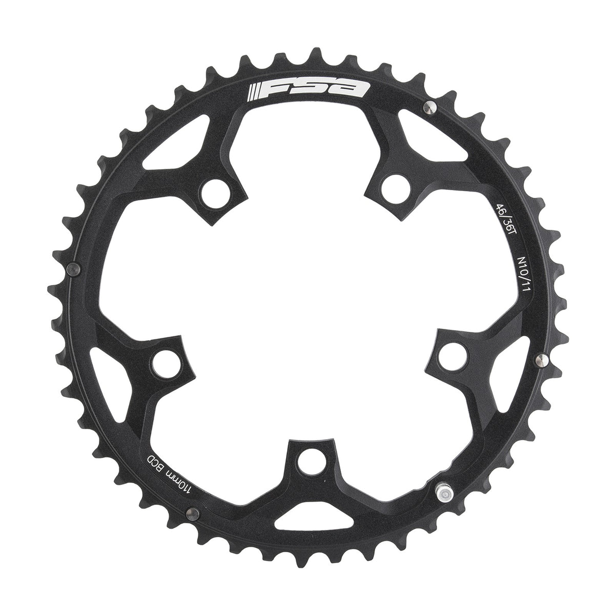FSA Pro Road Chainring - 46t, 110 BCD, Aluminum, N11, Black 1