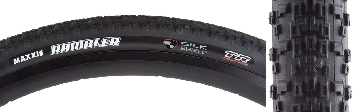 Maxxis Rambler Tire - 700 x 45, Tubeless, Folding, Black, Dual, SilkShield 1