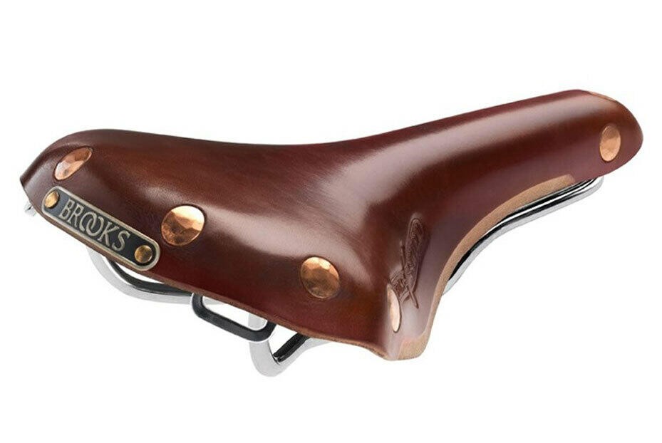 Brooks Swift CHROME Leather Road Bicycle Saddle BROWN 1