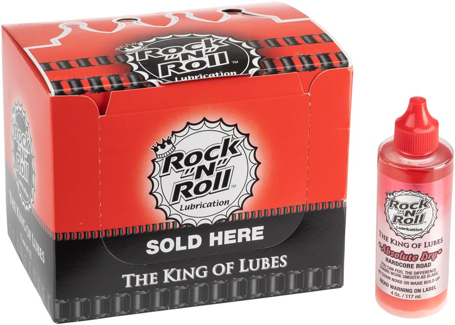 Rock-N-Roll Absolute Dry Bike Chain Lube - 4oz, Drip, POP Box of 12 1