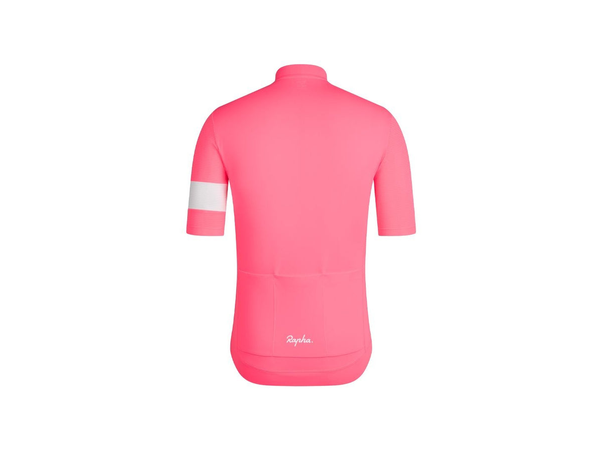 Rapha Core Lightweight Cycling Jersey S Visibility Pink/White 2
